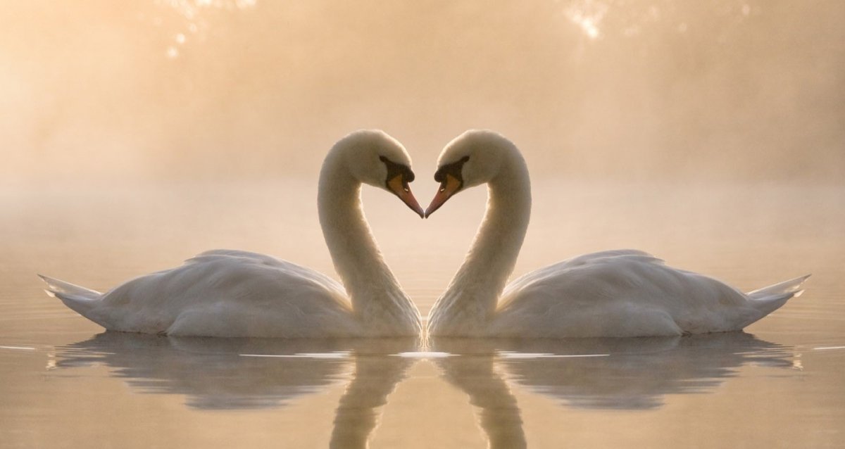 Два лебедя любовь