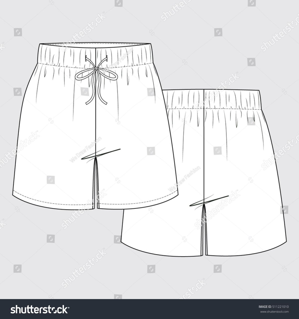 Джинсовые шорты для срисовки