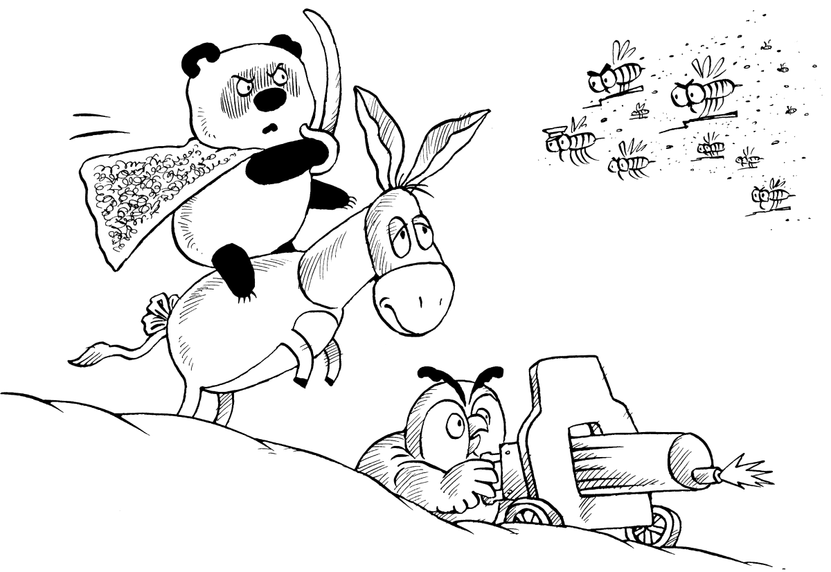 Карикатуры на Винни пуха и пятачка