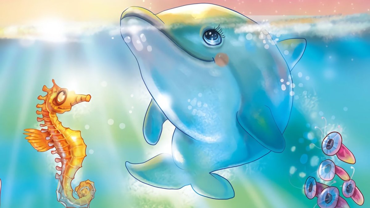 Фоны для детского сада с дельфинами