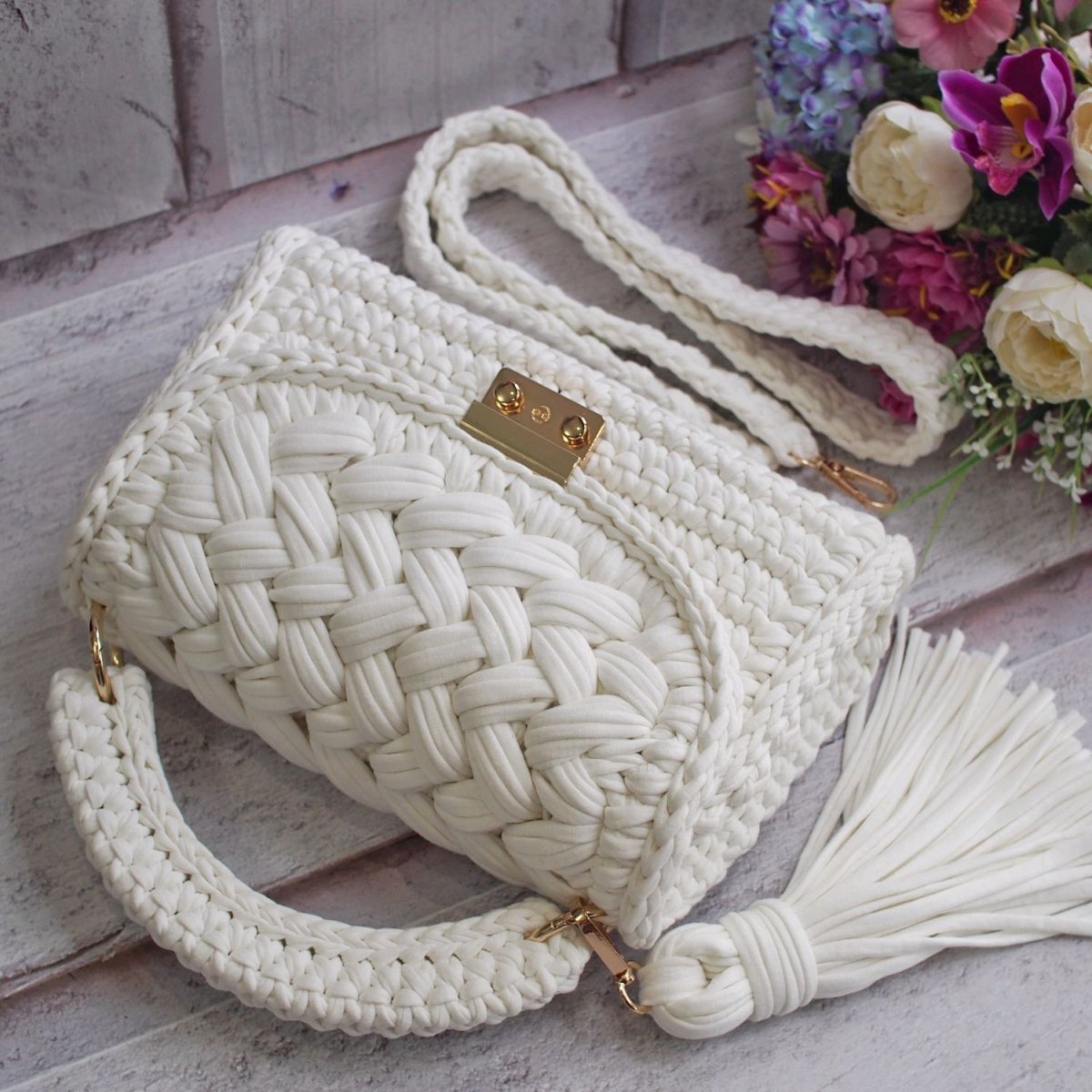 Сумка Зефирка из трикотажной пряжи