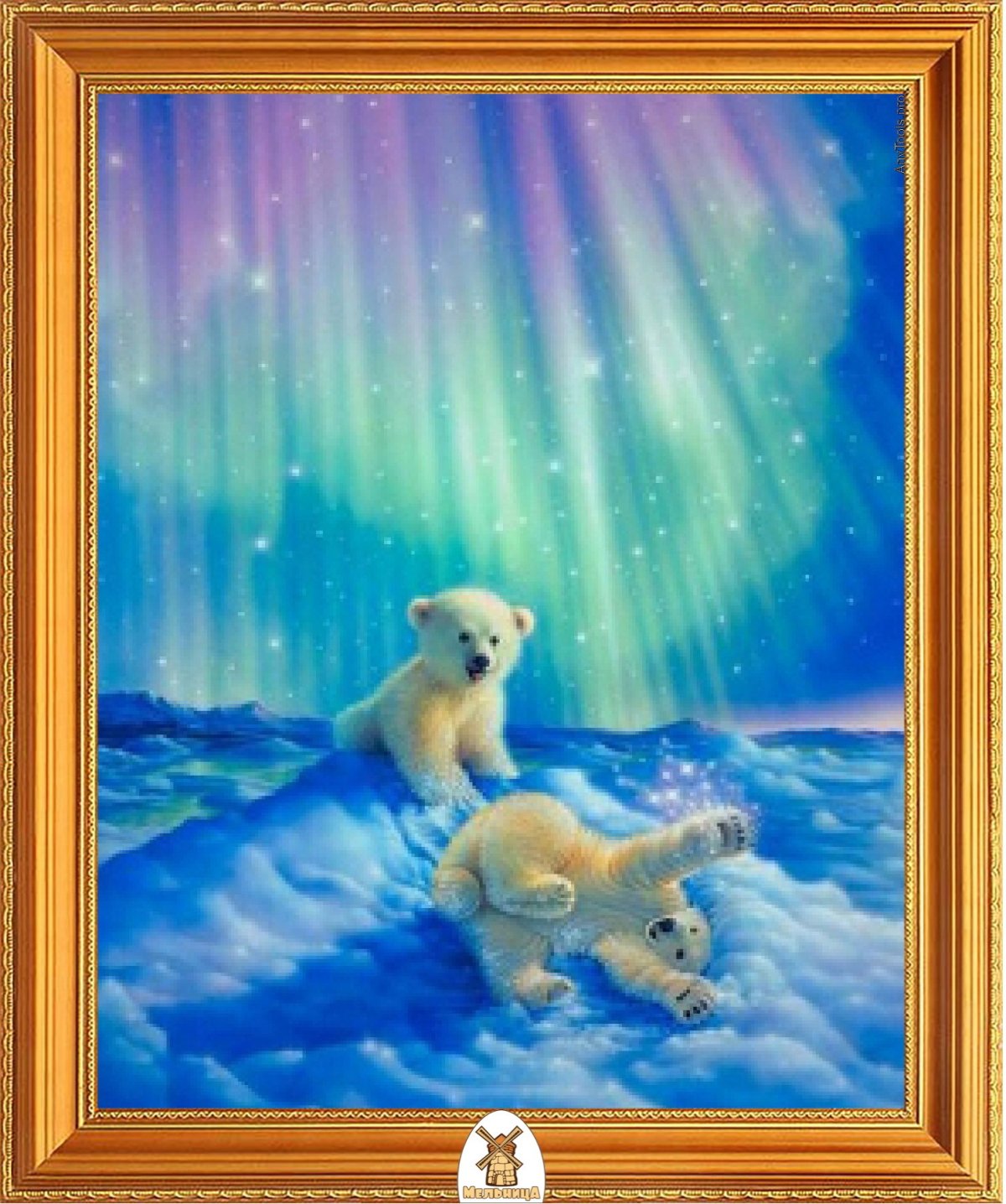 Алмазная мозаика белые медведи