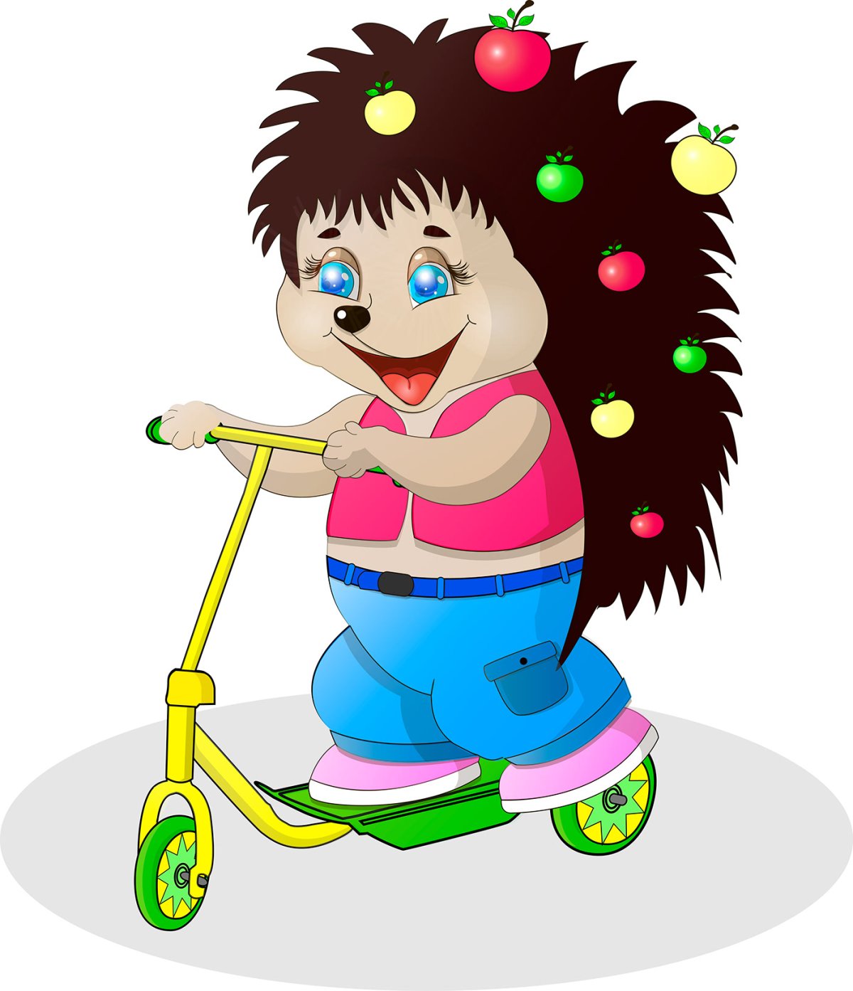 Ежик на самокате