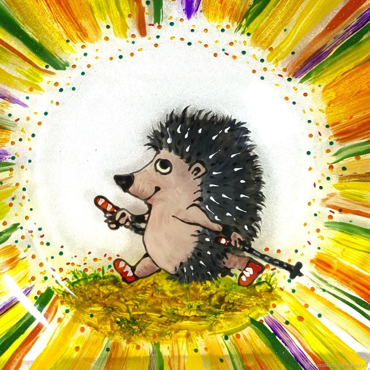 Тарелка с ежиком