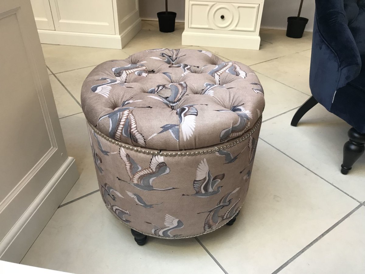 Пуфик круглый с ящиком