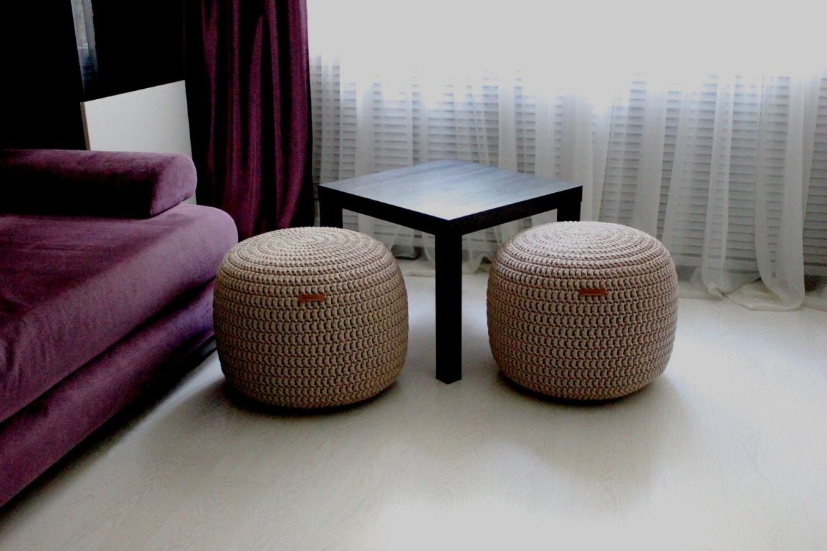 Пуфик в интерьере