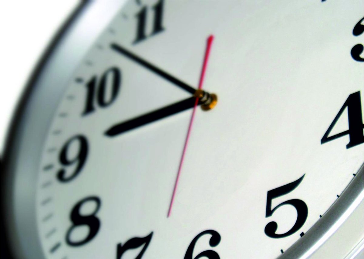 Часы Графика на белом фоне