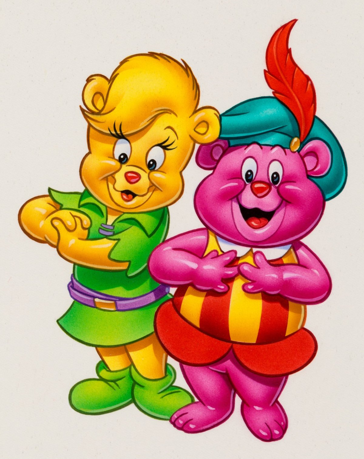 Мишки ГАМИ на белом фоне