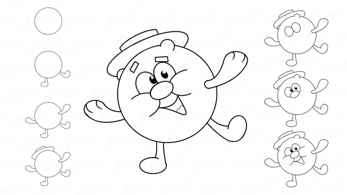 Нарисовать Нюшу