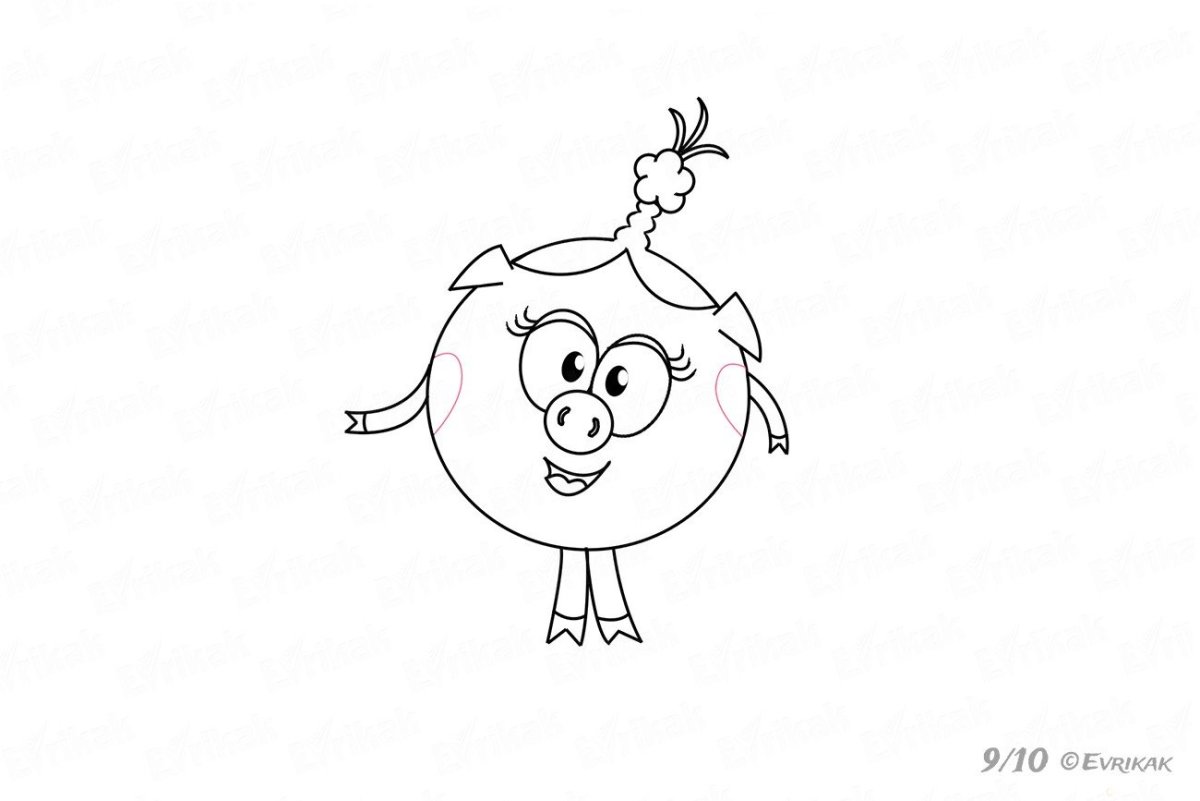 Смешарики для срисовки