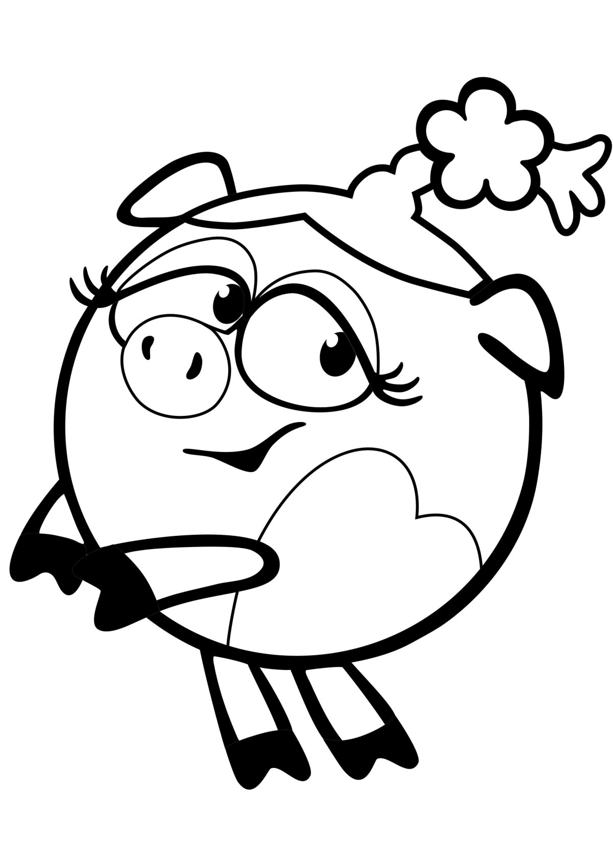 Пандочка из смешариков рисунок легко