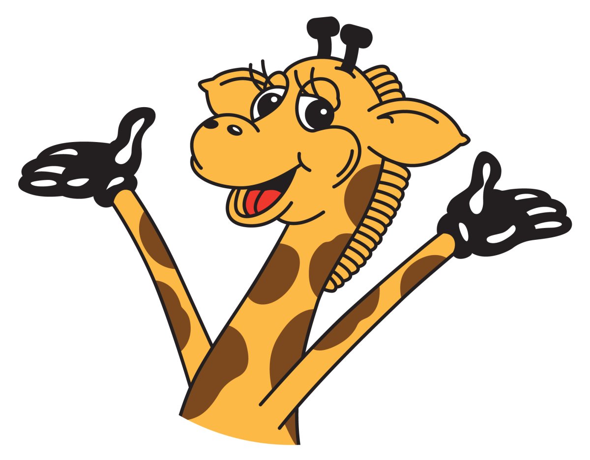 Жираф мультяшный