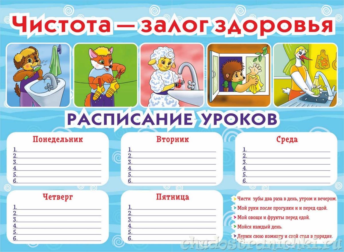 Плакат чистота залог здоровья