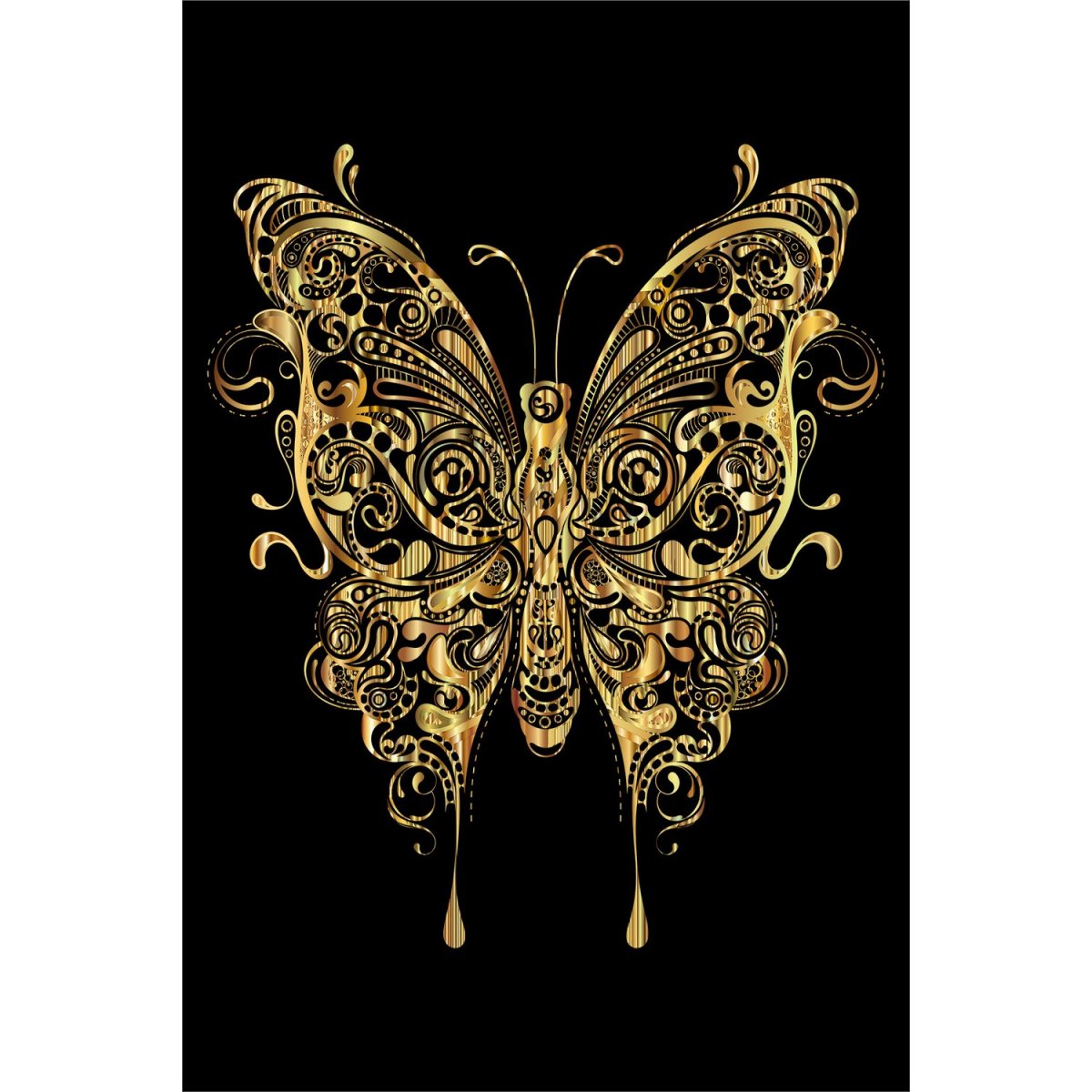 Бабочка с золотыми крыльями