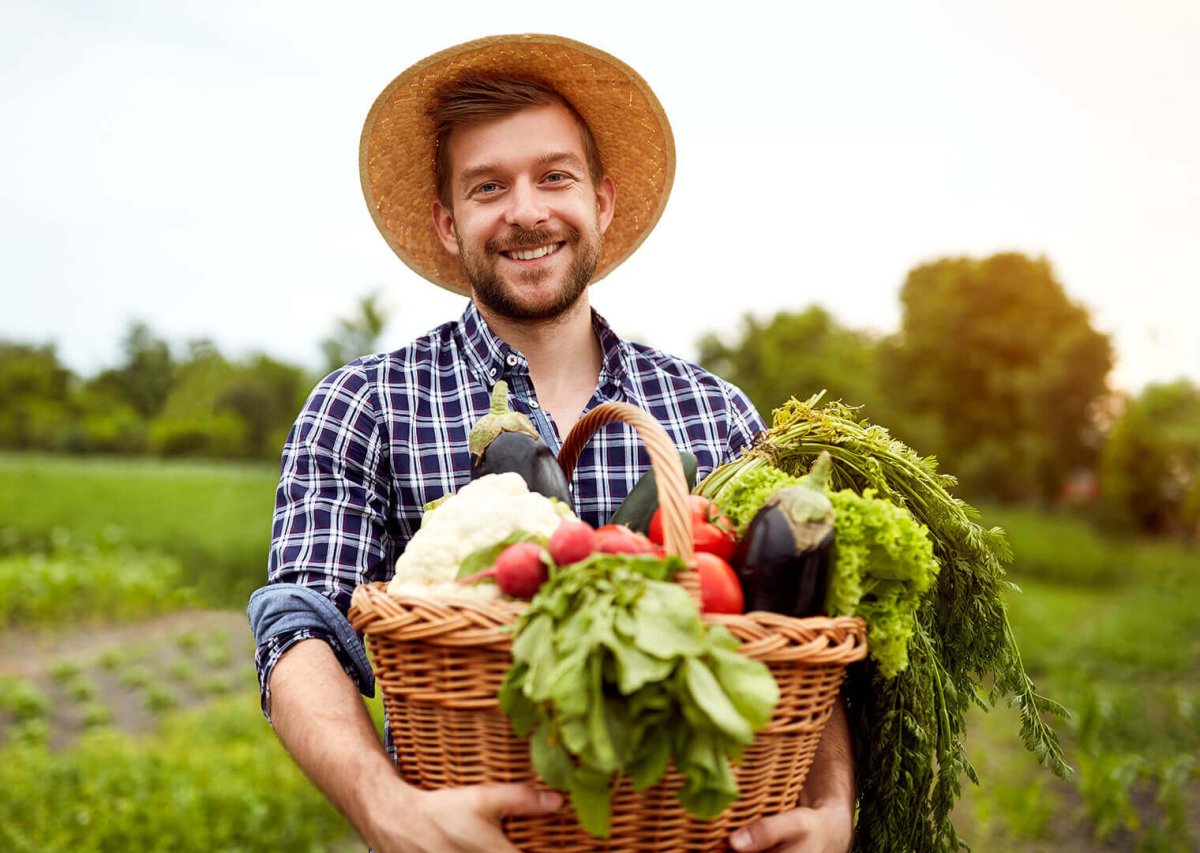Агроном в поле