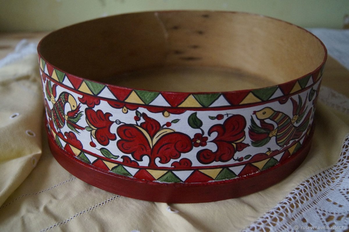 Пермогорская роспись птица Сирин раскраска