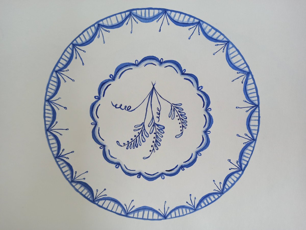 Рисование по тарелкам