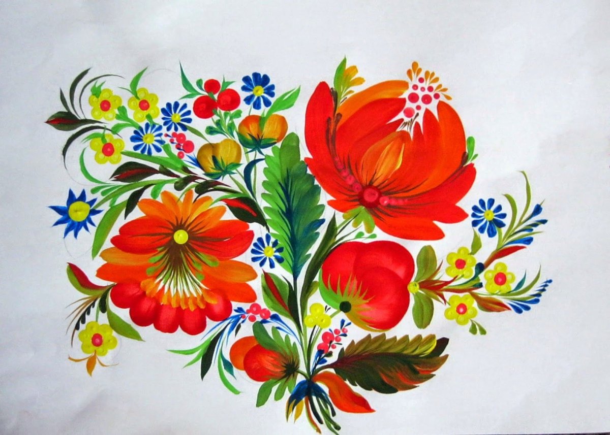 Петриковская роспись разделочной доски