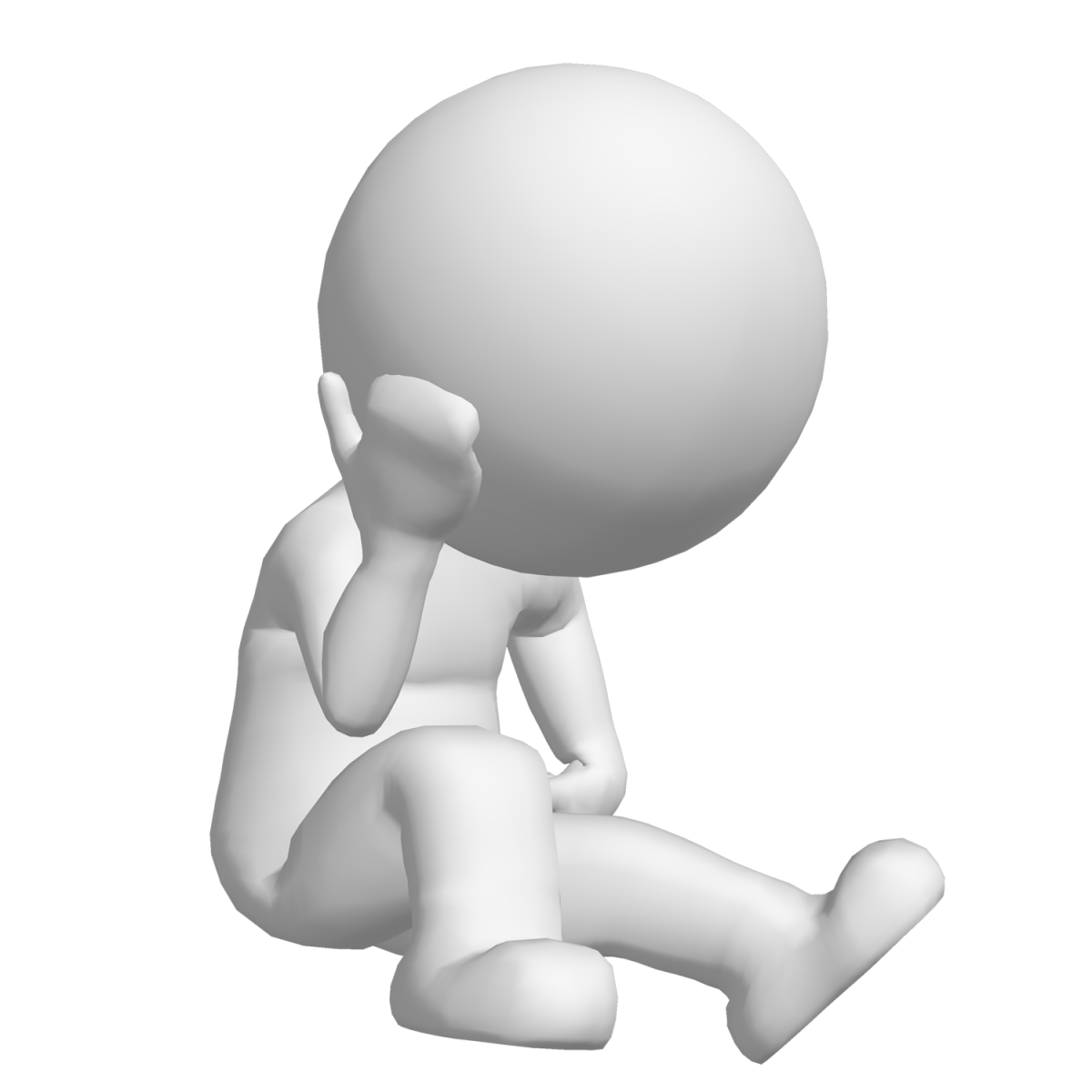 Белый человечек думает