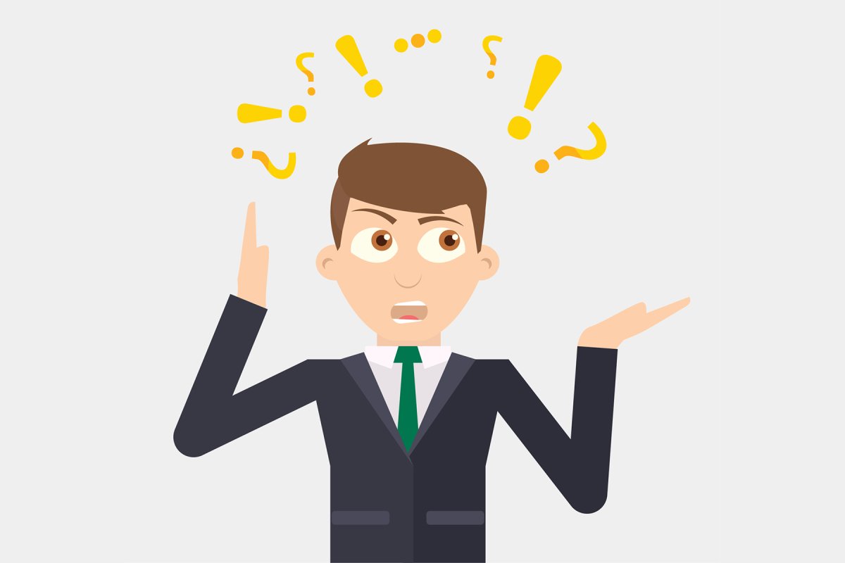 Векторный человек думает