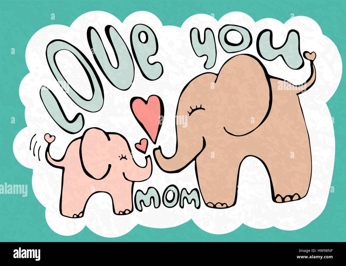 С днем мамы открытка животные