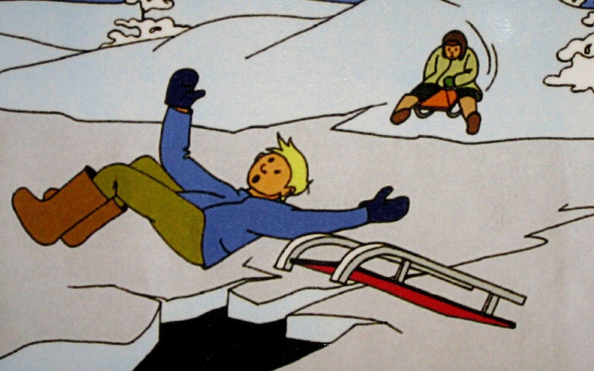 Осторожно тонкий лед рисунок