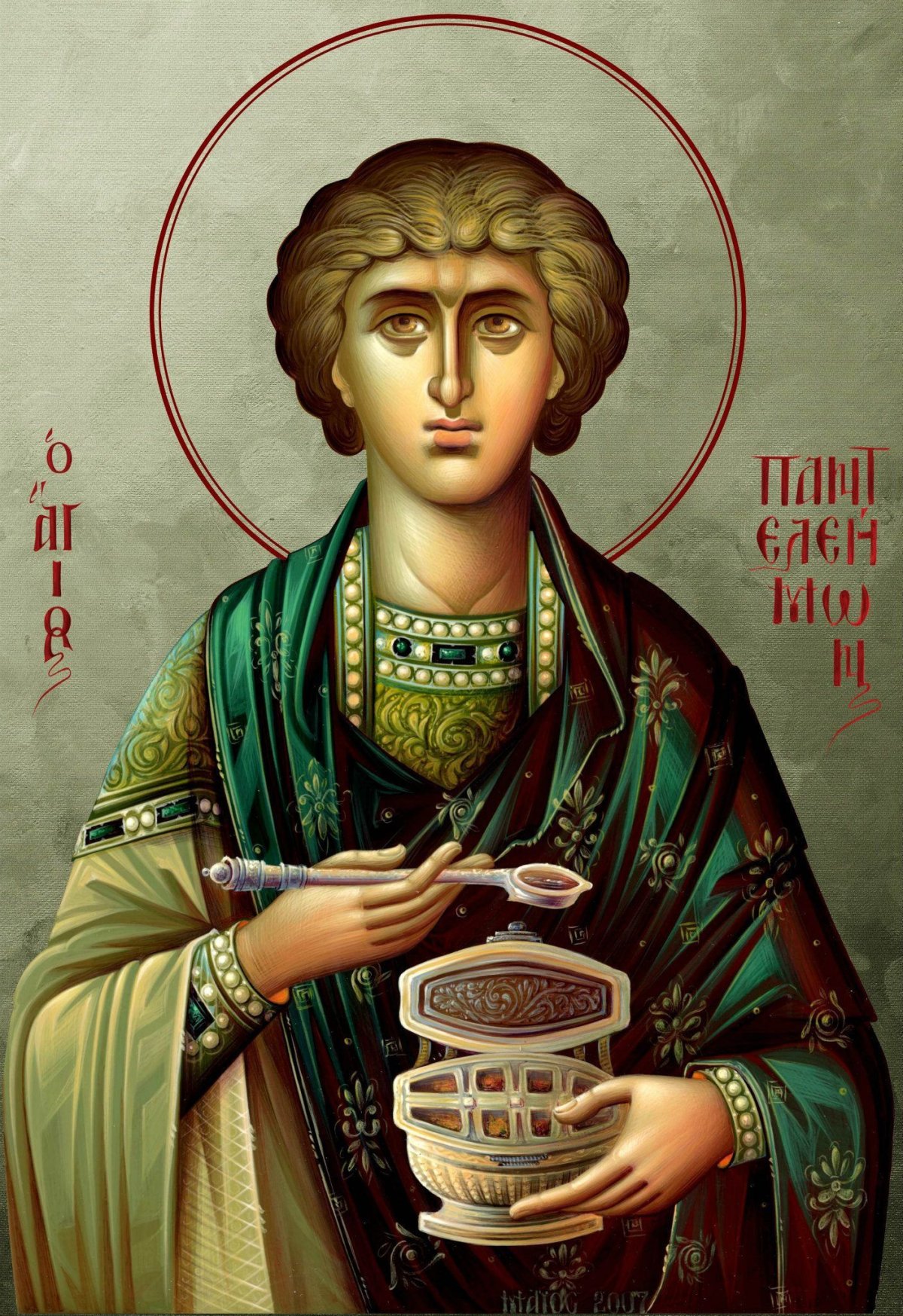 Св великомученик и целитель Пантелеимон прориси