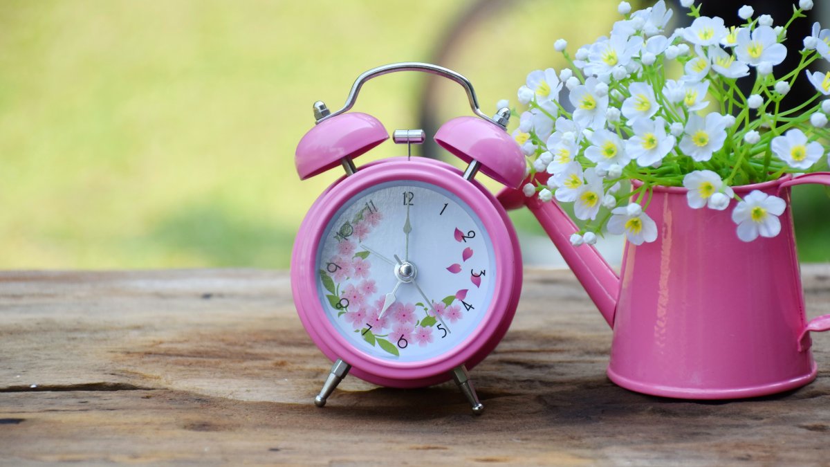 Будильник в цветах