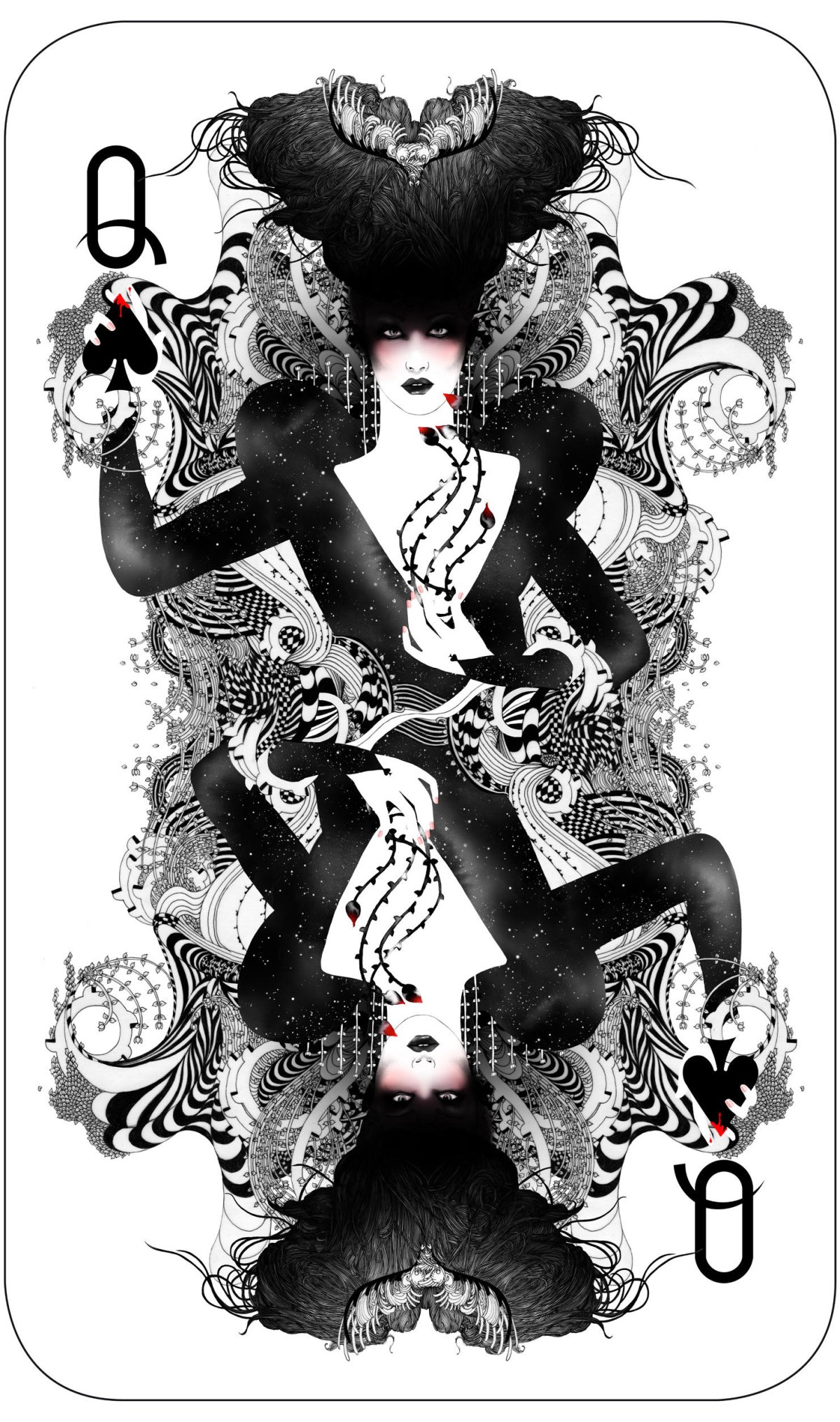 Эскизы тату дама пики