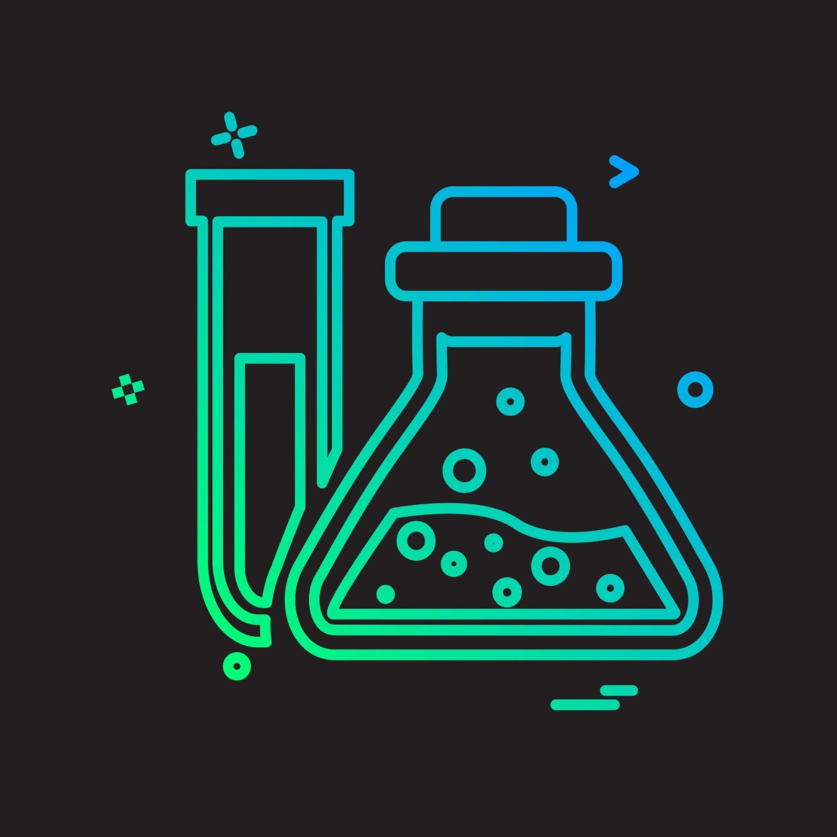 Круглая колба с жидкостью