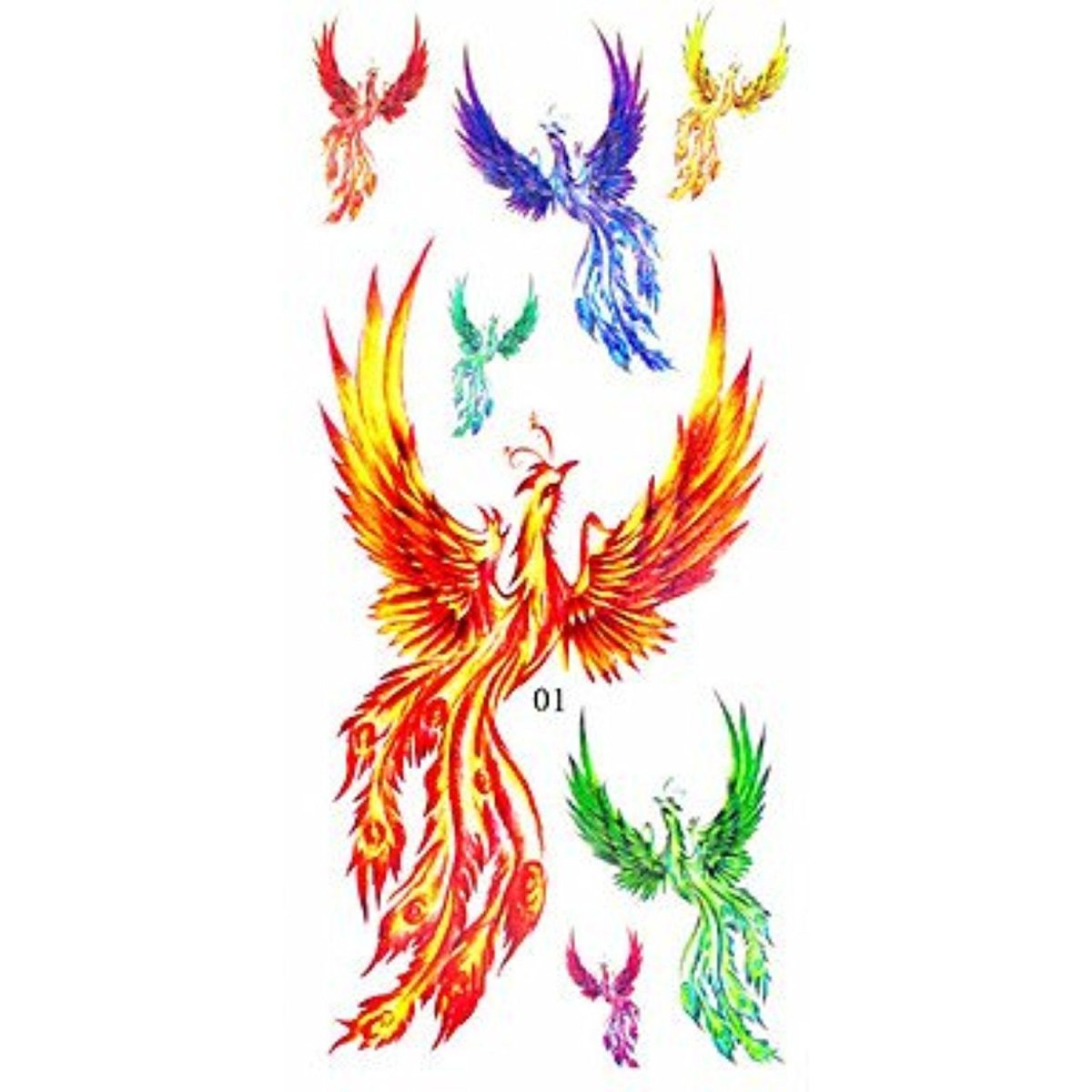 Тату Феникс для девушек эскизы