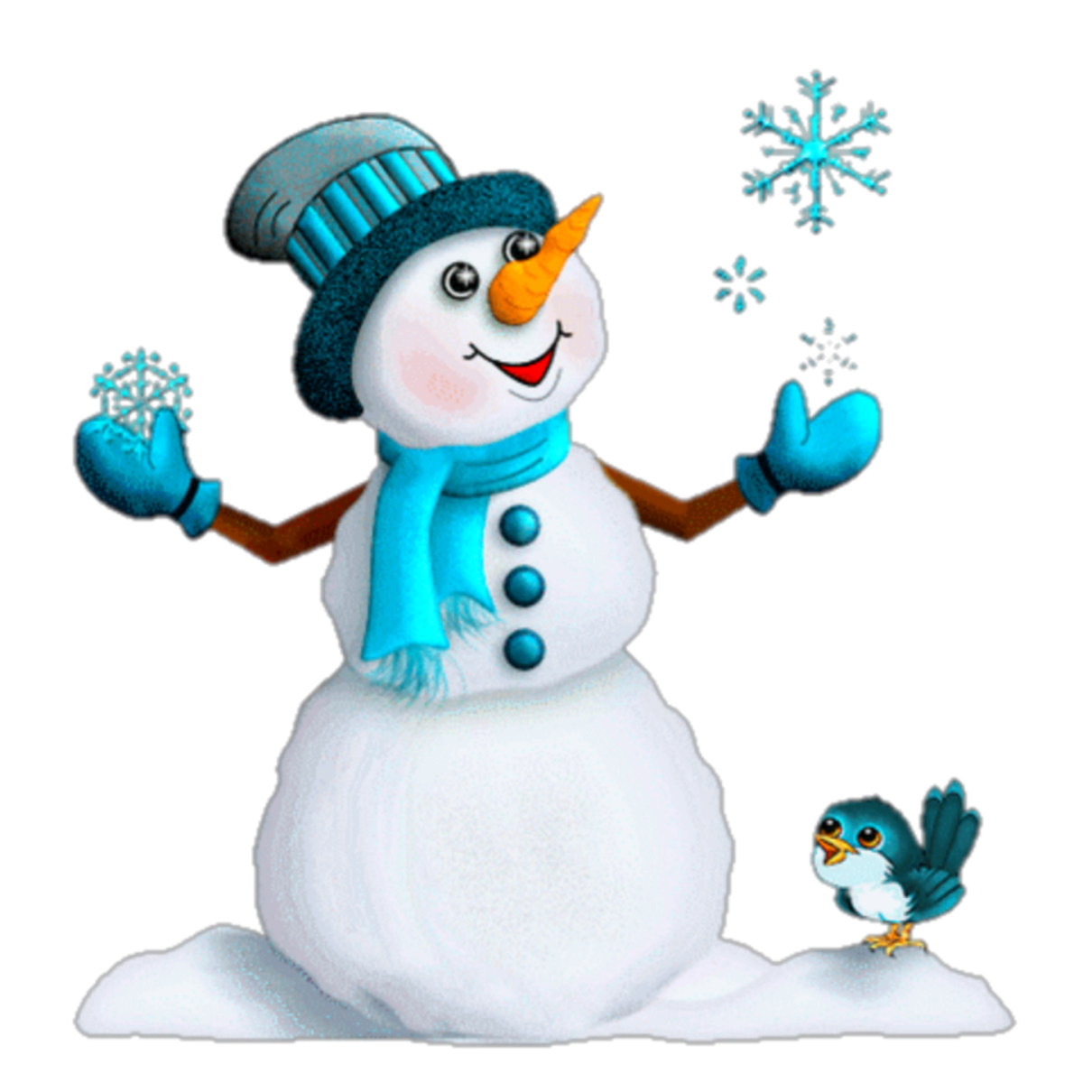 Веселые снеговички