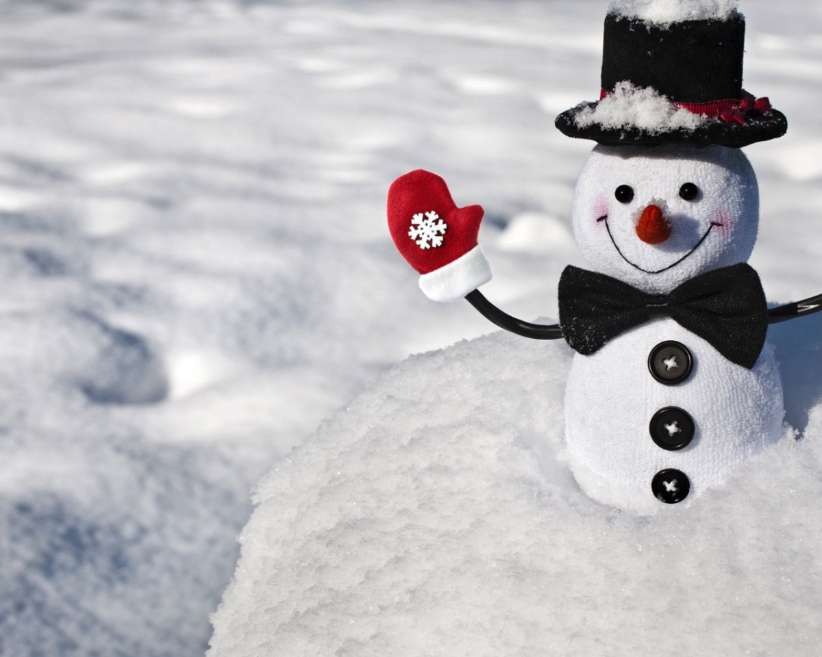 Снеговик из ткани