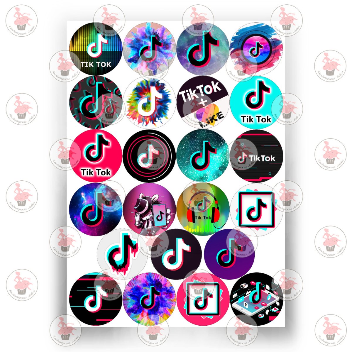 Тик ток печать для торта