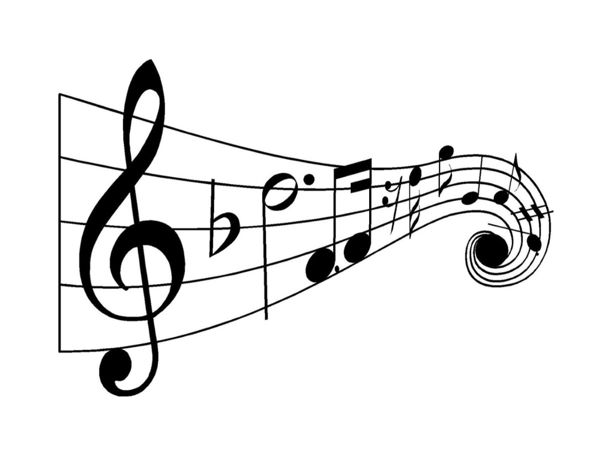 Картинка Ноты на белом фоне