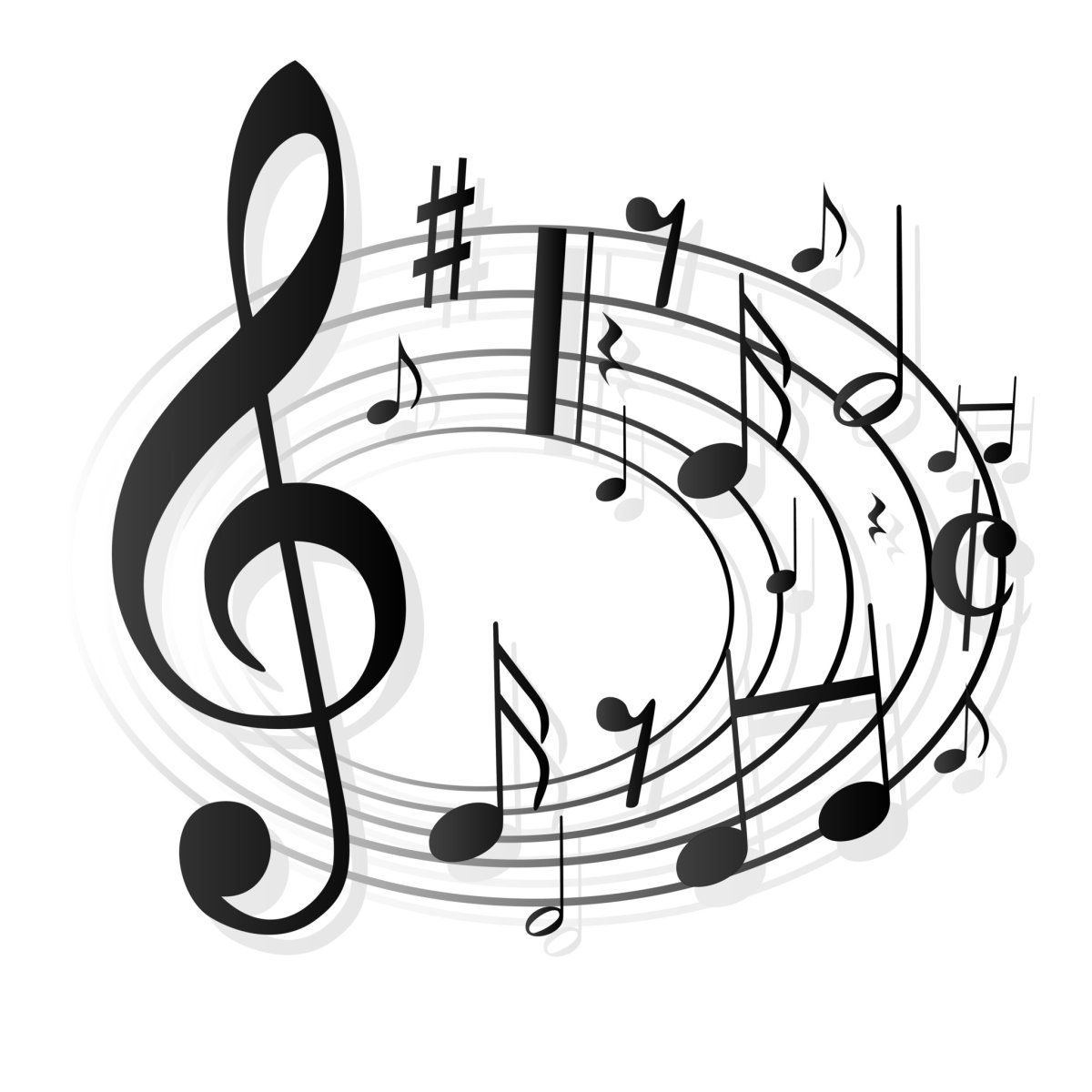 Торт музыкальный с нотами