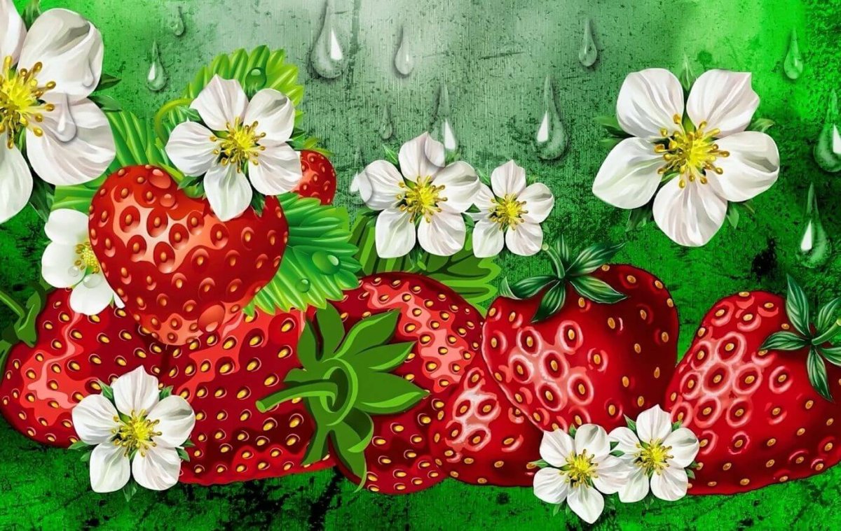 Клубника фон