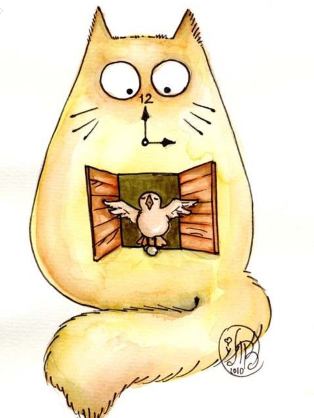 Милые рисунки на тему кота