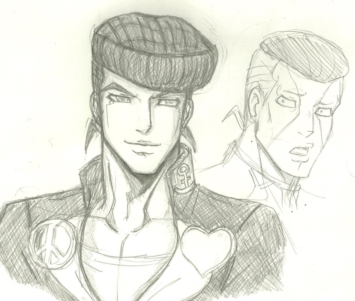 Цезарь Джоджо рисунок карандашом