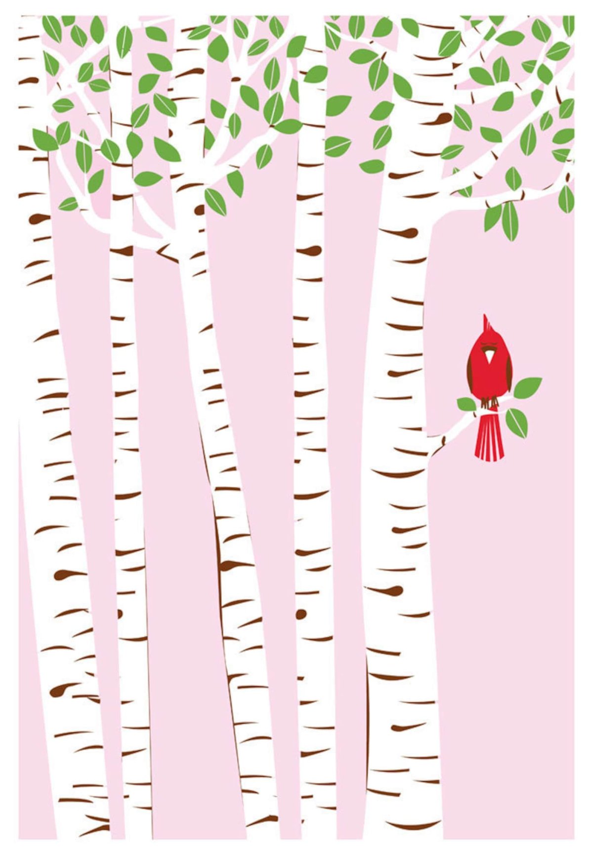 Береза для детей на прозрачном фоне