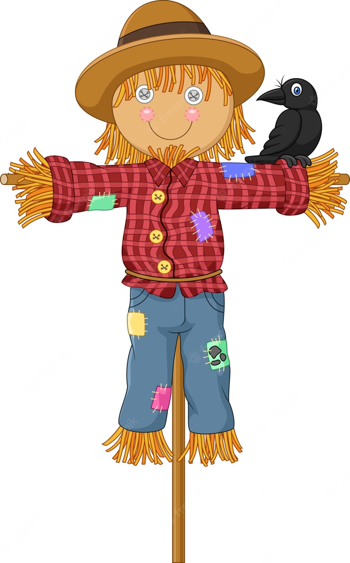 Пугало в огороде для детей