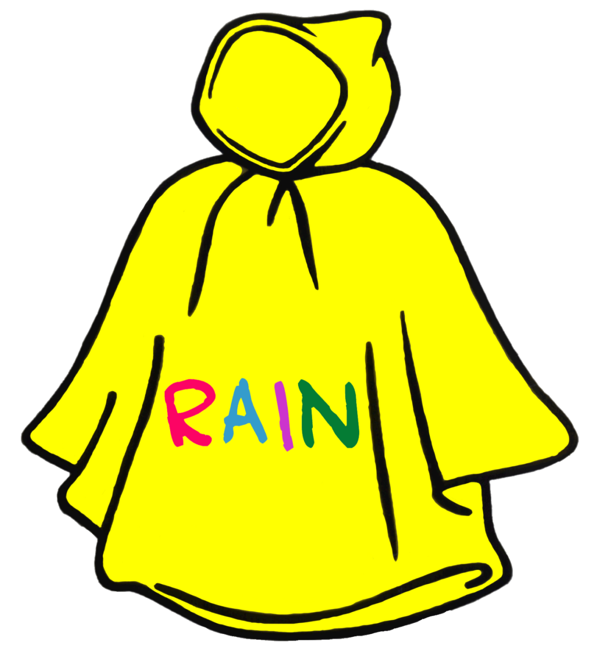 Дождевик нарисовать