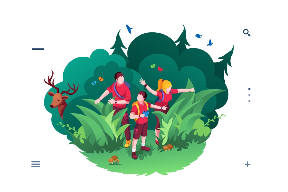 Экологический туризм клипарты