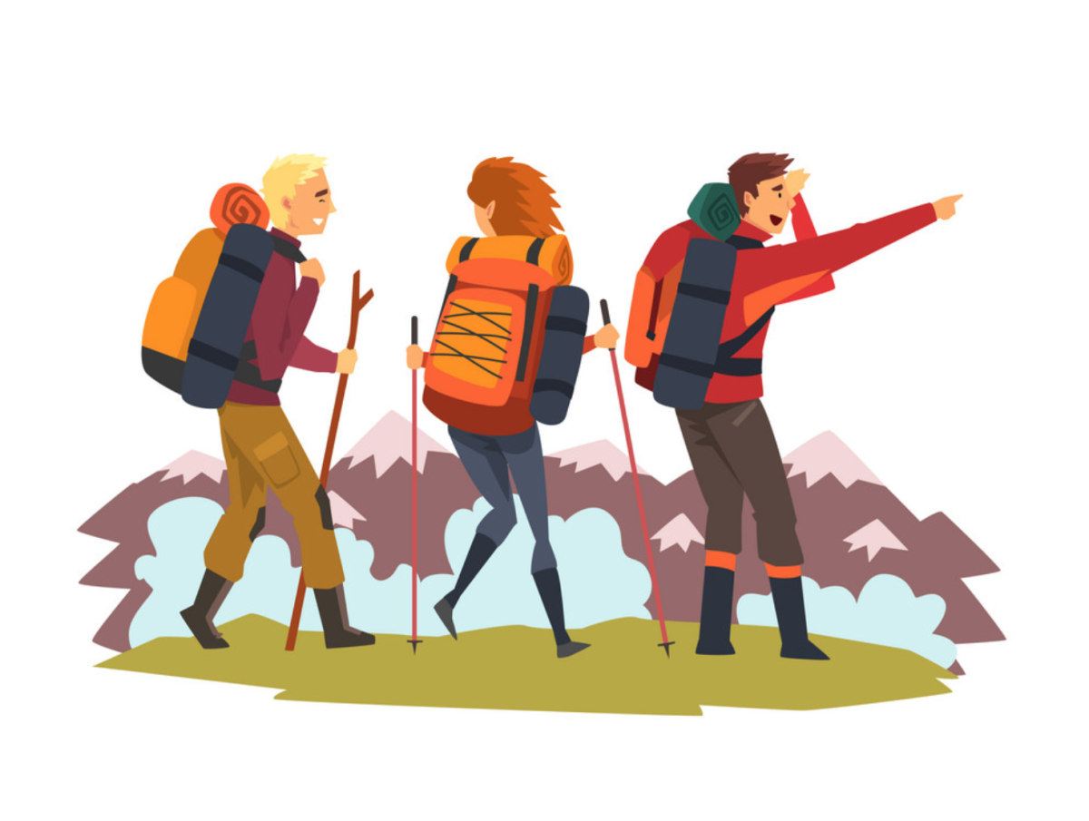 Турист иллюстрация