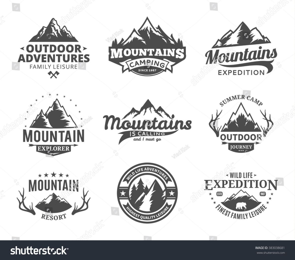 Элементы логотипа туризм