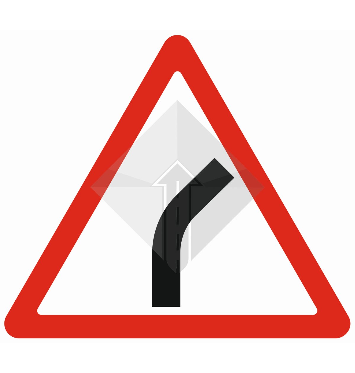 Опасный поворот (левый)