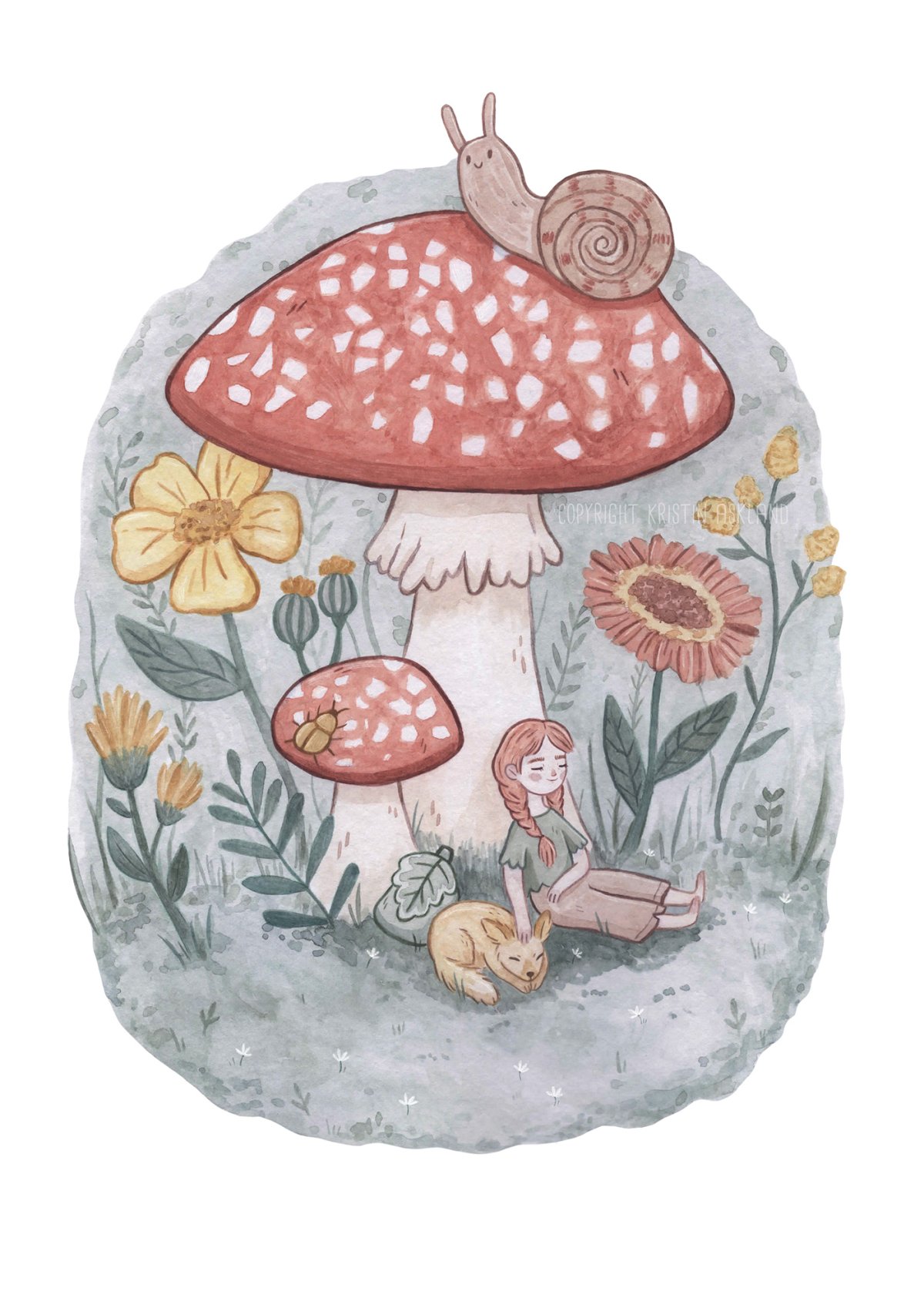 Милые рисунки грибов