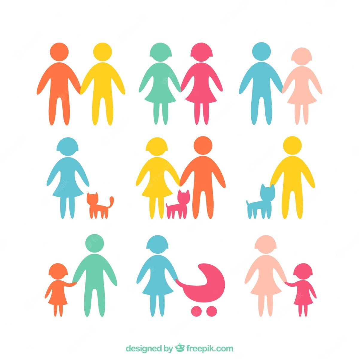 Фигурки человечков цветные