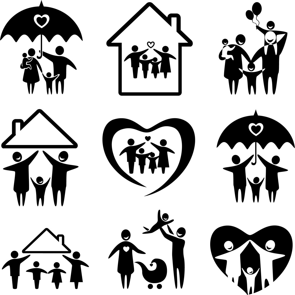 Стилизованные изображение семьи