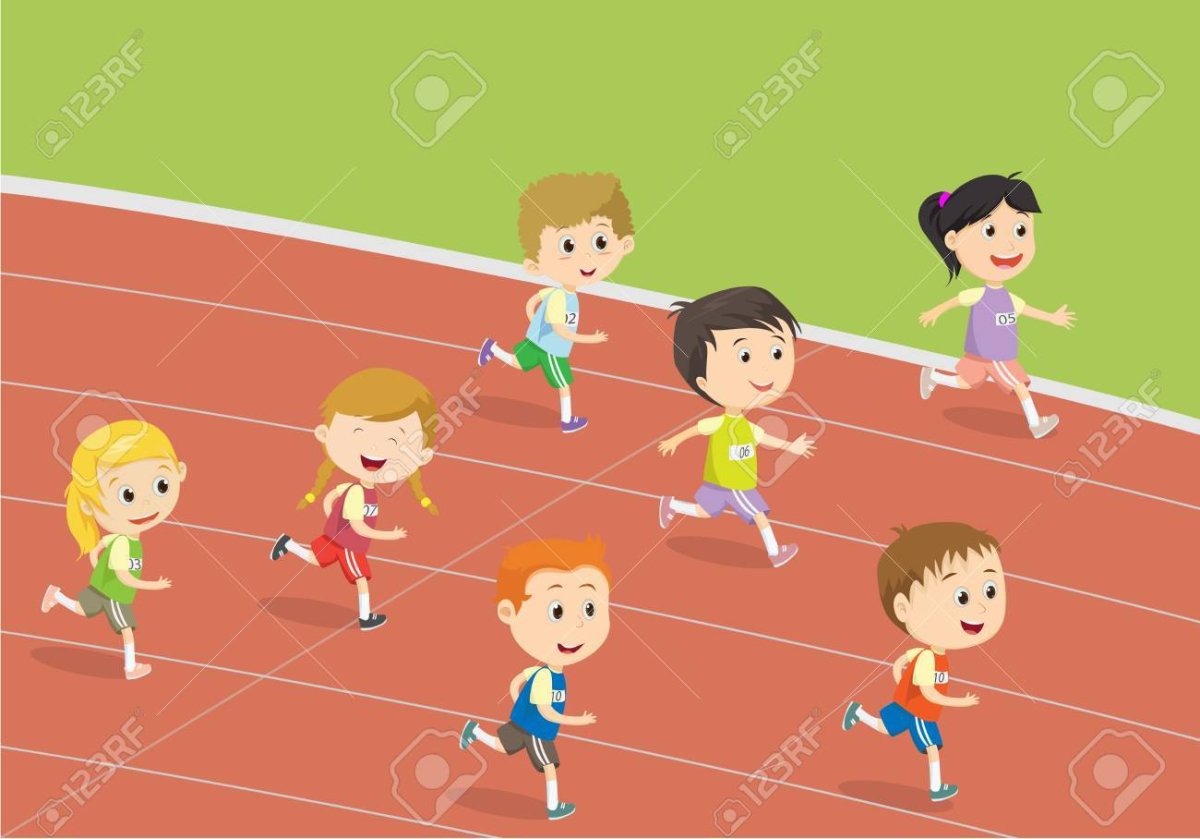 Рисунок стадиона легкой атлетики для детей